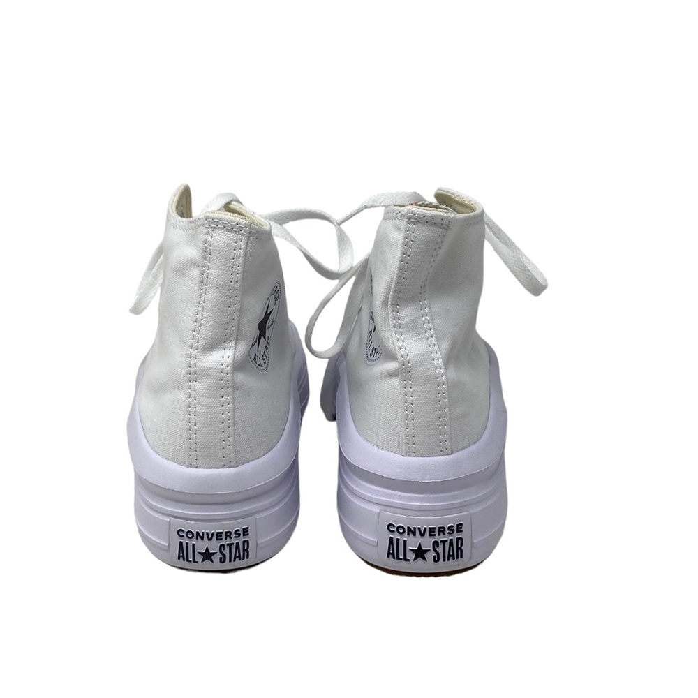 Converse Ctas Move For Women Platform White Canvas Sneakers Casual 568498C-WWWB - Picture 5 of 10